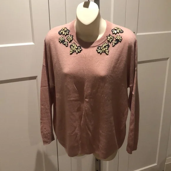 J. Crew Blush Pink Crew Neck Sweater - Picture 2 of 10